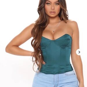 Green corset top